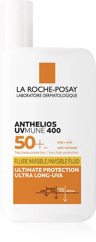 Flasche La Roche-Posay Anthelios UVMune 400 Invisible Fluid SPF 50+ als Produktabbildung
